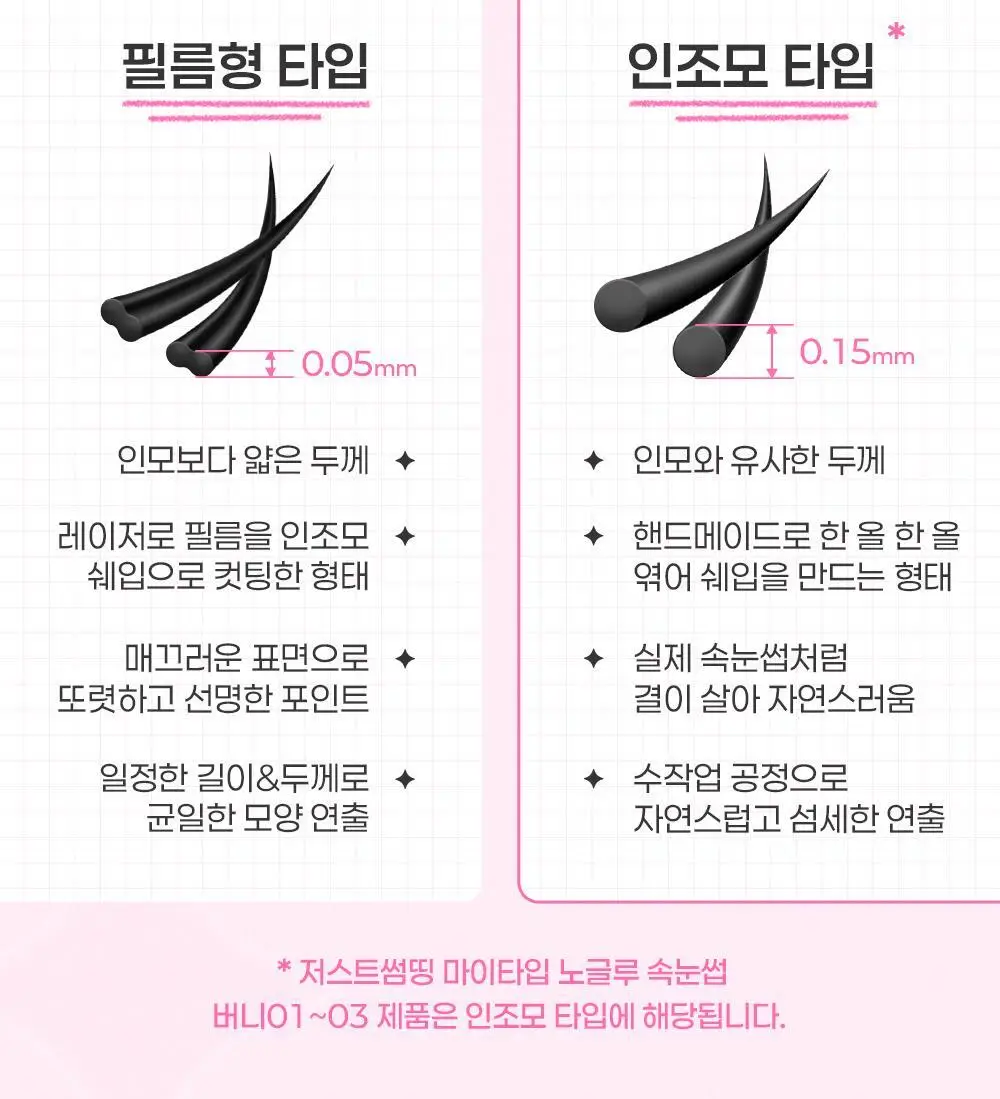[NEW디자인/100%리뷰이벤트] 저스트썸띵 마이타입 노글루 속눈썹 6종 중 택1 (가닥/올영 단독 컬러) 상세페이지 39